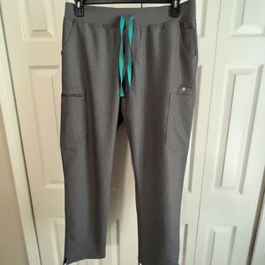 Figs Scrub Pants, Yola Skinny 2.0 w/Yoga waist (Graphite) Large